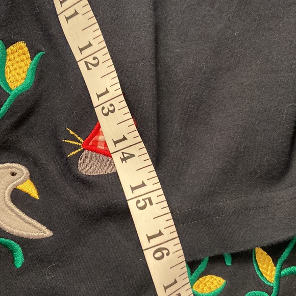 EUC NWOT Bechamel vintage pullover. Black with scarecrows. Size Small - Picture 8 of 8